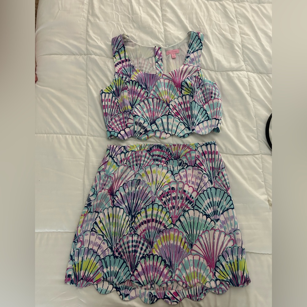 Lilly Pulitzer  Cadden Set Serene Blue Oh Shello